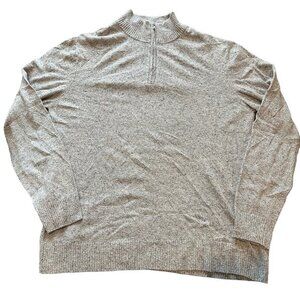 Emi Maglia Made in‎ Italy Wool Silk Blend Grey Sweater Size 1/4 Zip Men XL